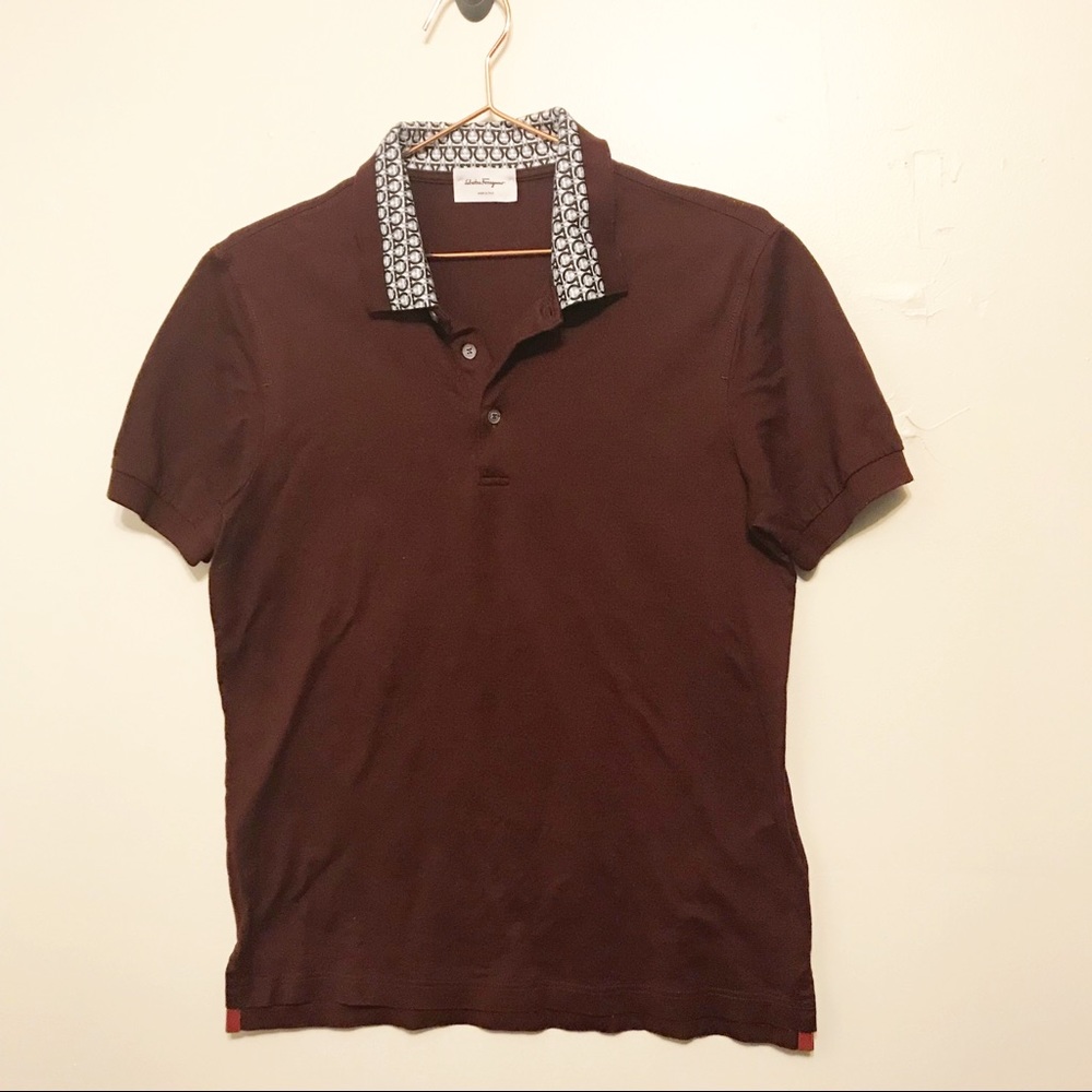 Salvatore Ferragamo made in Italy gancini short sleeved polo size medium